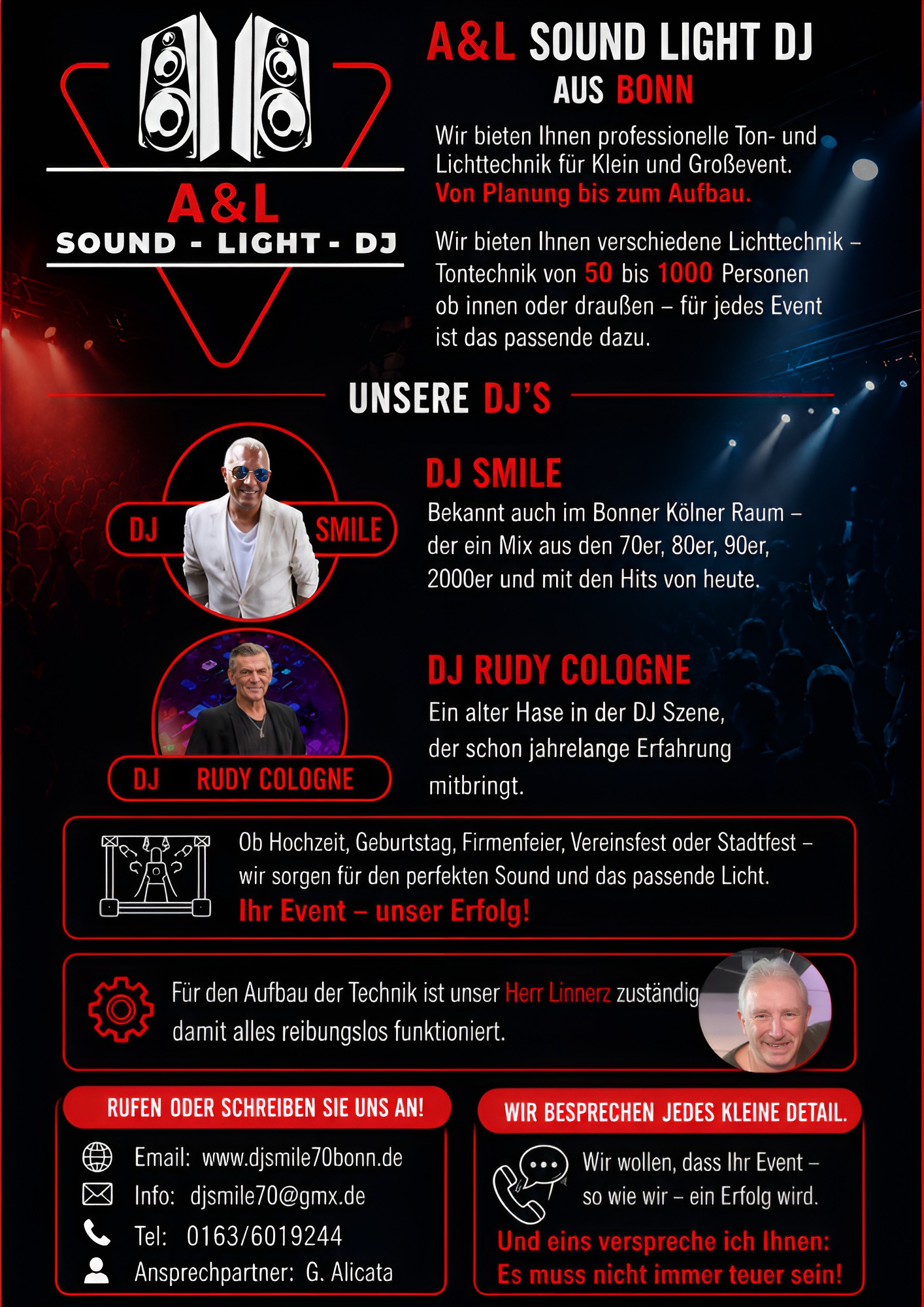 A&L Sound Light DJ Flyer